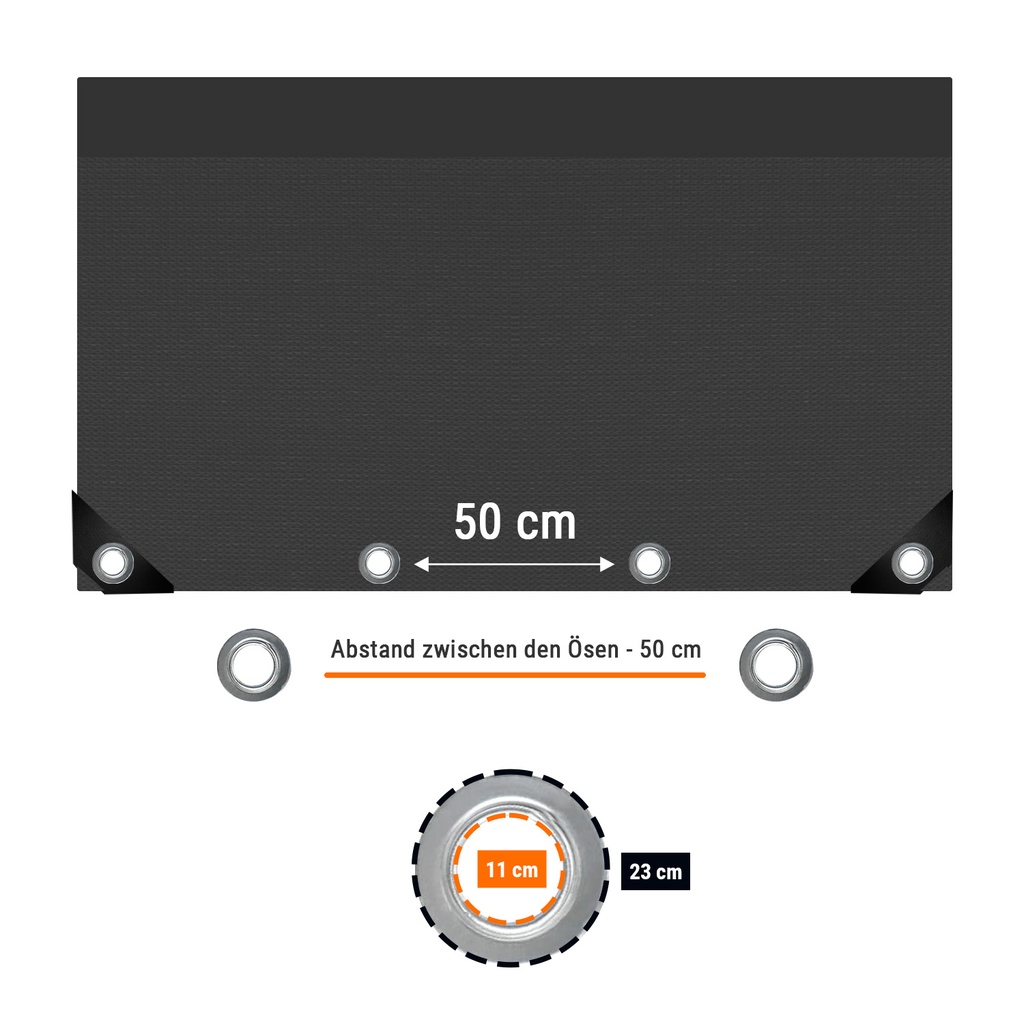 Stavební plotová plachta 160g/m² bílá PE 1,76m x 3,41m-1