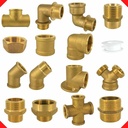 Threaded Fitting Brass Cross Piece 1 1/2" Female Thread-1