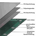 650 g/m² PVC Plachta zelená + šedá + modrá + bílá v různých velikostech k dispozici-4