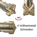 Vrták do kladiva pro SDS-PLUS 4-řezný Ø 24,0mm x 250mm délka-1