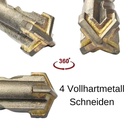 Vrták do kladiva pro SDS-PLUS 4-břitý Ø 6,5mm x 210mm délka-1