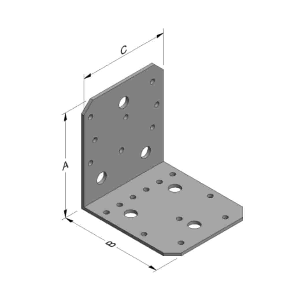 Úhelník 103 x 103 x 90 x 3 mm bez žebra-0