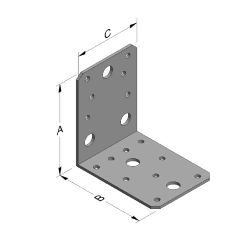 Úhelník 88 x 88 x 65 x 2,5 mm bez žebra-0