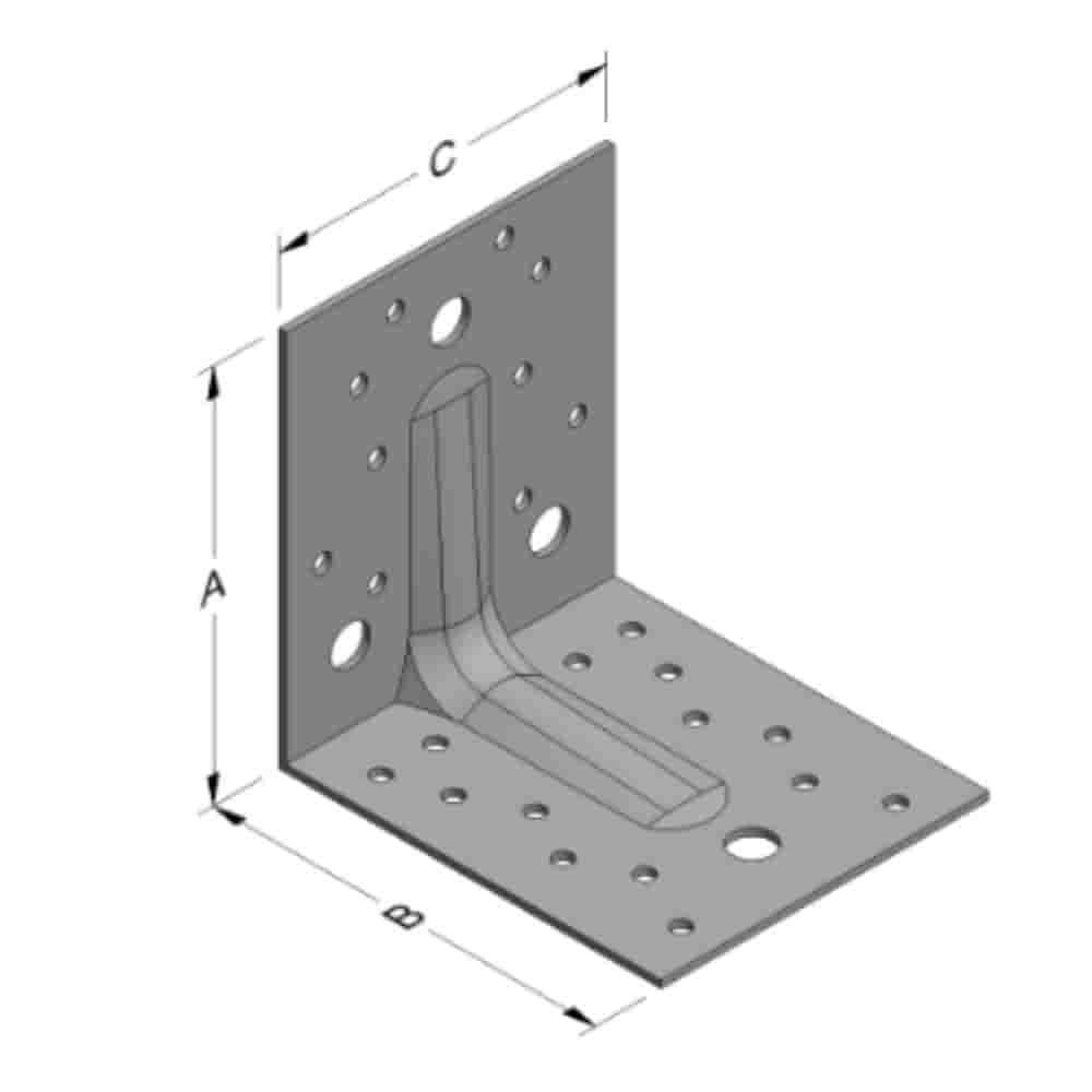 Úhelník 105 x 105 x 90 x 2 mm s žebrem-0