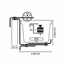 Držák na květináče 1 pár TYP C, třikrát nastavitelný antracit-0