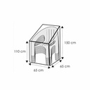 Průhledný ochranný obal na stohovatelnou židli, cca 65x65x110/150-0