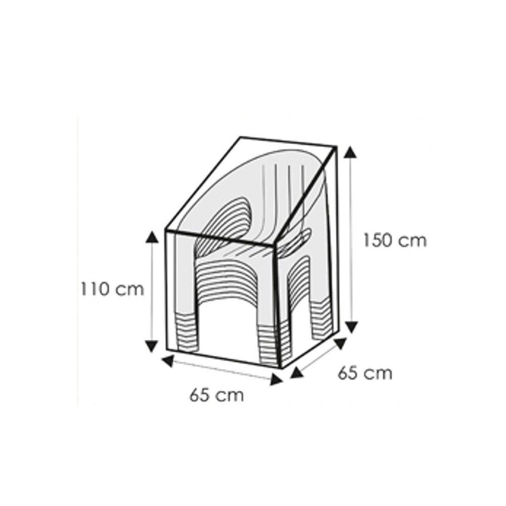 Ochranný kryt průhledný stohovatelná židle, cca 65x65x110/150-0