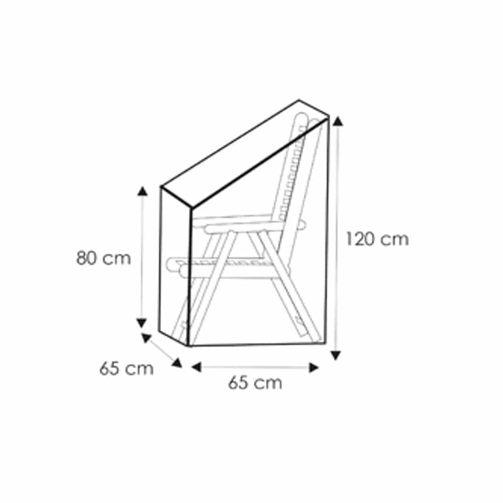 Průhledný ochranný obal nastavitelná židle, cca 65x65x120/80-0