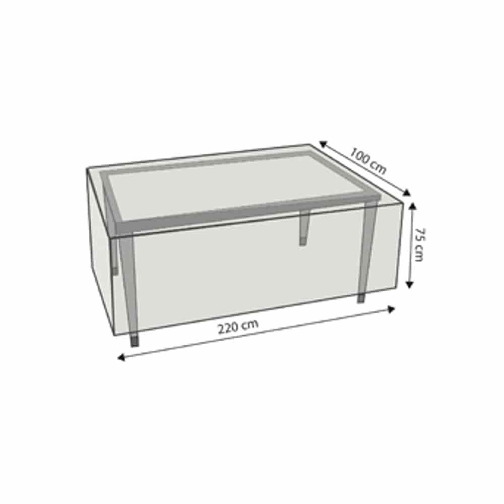 Ochranný obal průhledný obdélníkový stůl, cca 220x100x75-0