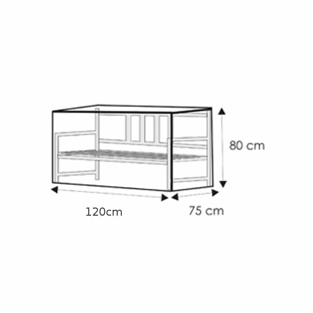 Průhledný kryt 2místná lavice, cca 120x75x80-0