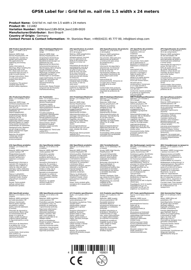 Mřížková fólie s okrajem na hřebíky 1,5 šířka x 24 metrů-4