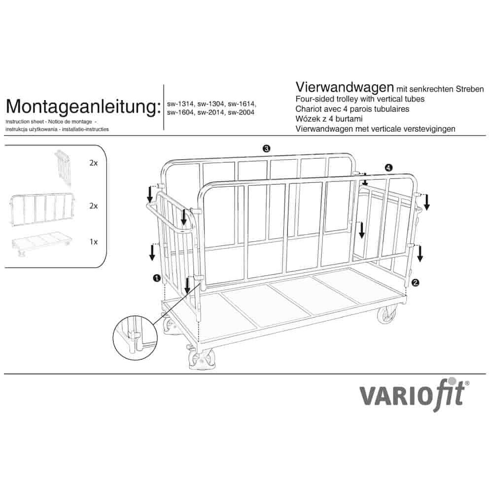 Streben čtyřstěnný vozík 500 kg Typ S (TG)-0