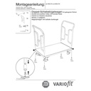 Dvojitý vozík s posuvným držadlem 250 kg Typ M + EasySTOP-0