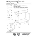 ESD stolní vozík se 2 nakládacími plochami Typ M + EasySTOP-0