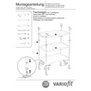 Vozík se 3 patry, okraj vany 40 mm vysoký + EasySTOP-1