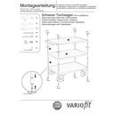 Těžký stůlni vozík 400 kg s 3 nakládacími povrchy Typ S + EasySTOP-0