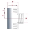 PVC-U T-kus IG 1 1/4" PN10-0