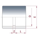 PVC-U Lepicí objímka 20 mm PN16-0