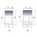 PVC-U redukce krátká 63 mm x 32 mm PN16-0