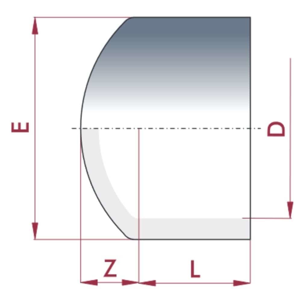 PVC-U krytka lepicí objímka 25 mm PN16-0