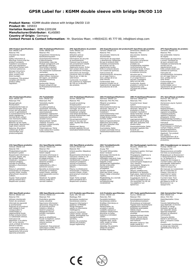 KGMM Dvojitá spojka s přírubou DN/OD 110-3