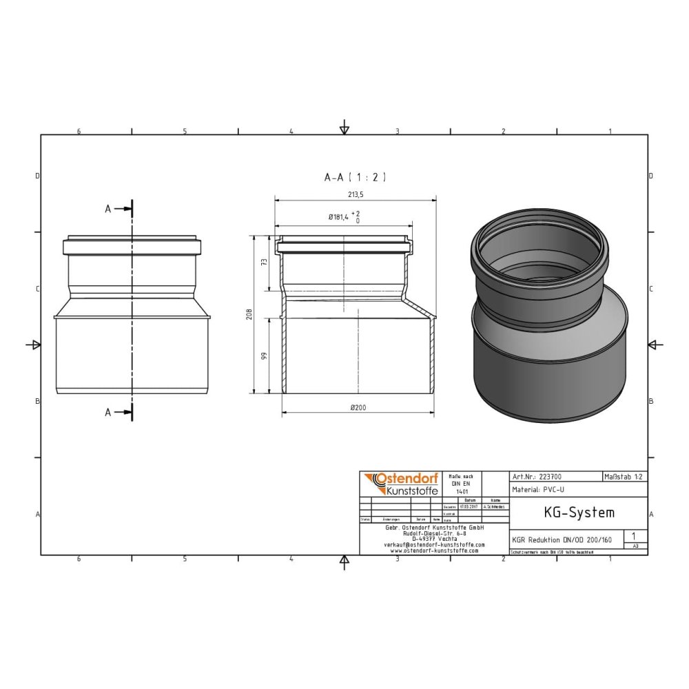 KGR Redukce DN/OD 200/160-1