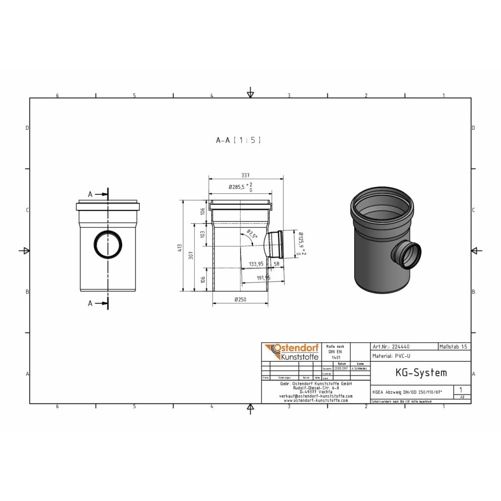 KGEA odbočka DN/OD 250/110 87 stupňů-1