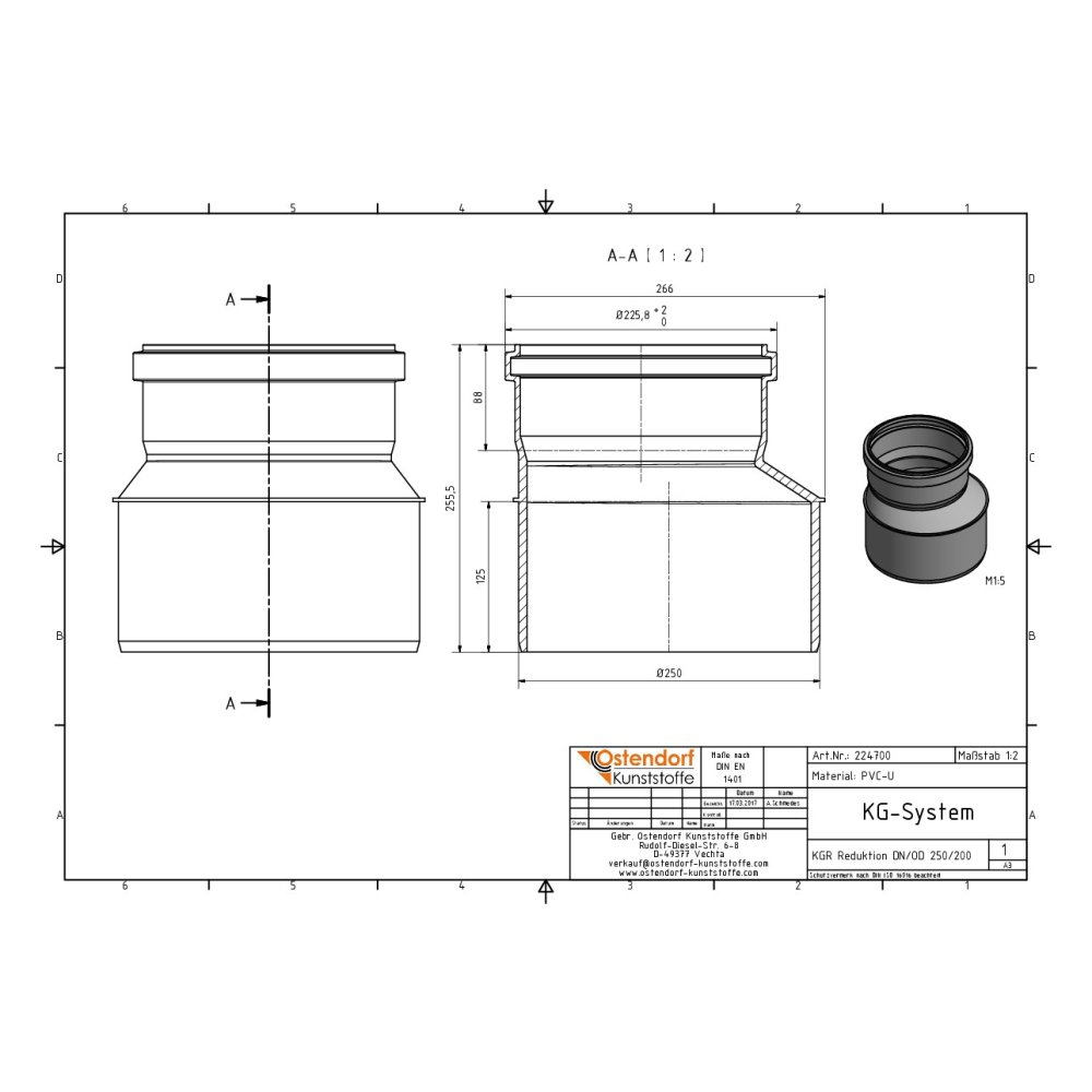 KGR Redukce DN/OD 250/200-0