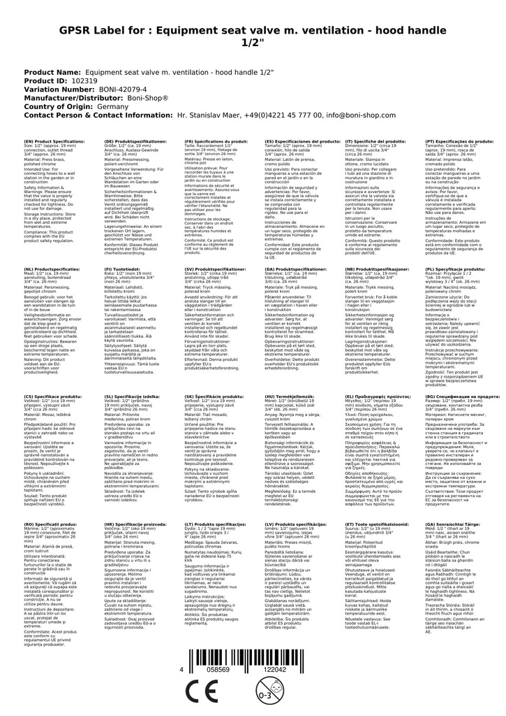 Zařízení-šikmé sedlové ventily s provzdušňovačem - kapotová rukojeť 1/2"-1