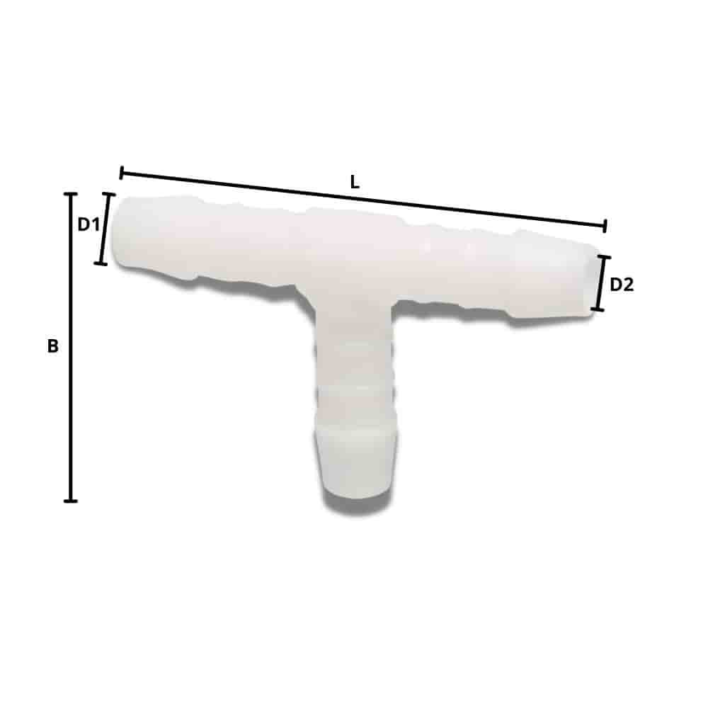 Plastový spojovací kus T-kus 3 mm-0