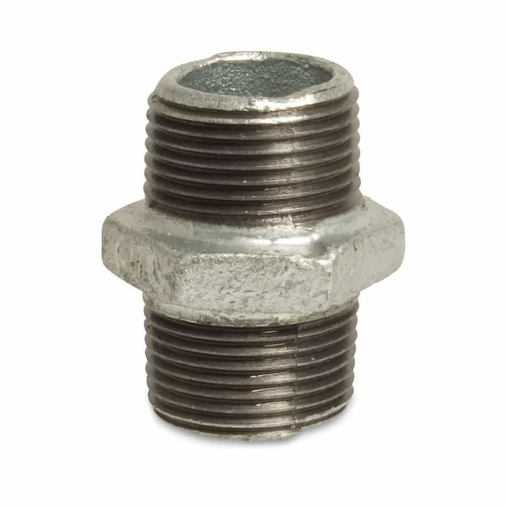 Závitová tvarovka temperovaná dvojitá vsuvka 1 1/2" AG x 1 1/2" AG