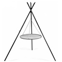 Otočný gril „TIPI“ 210 cm + grilovací rošt 60 cm z nerezové oceli