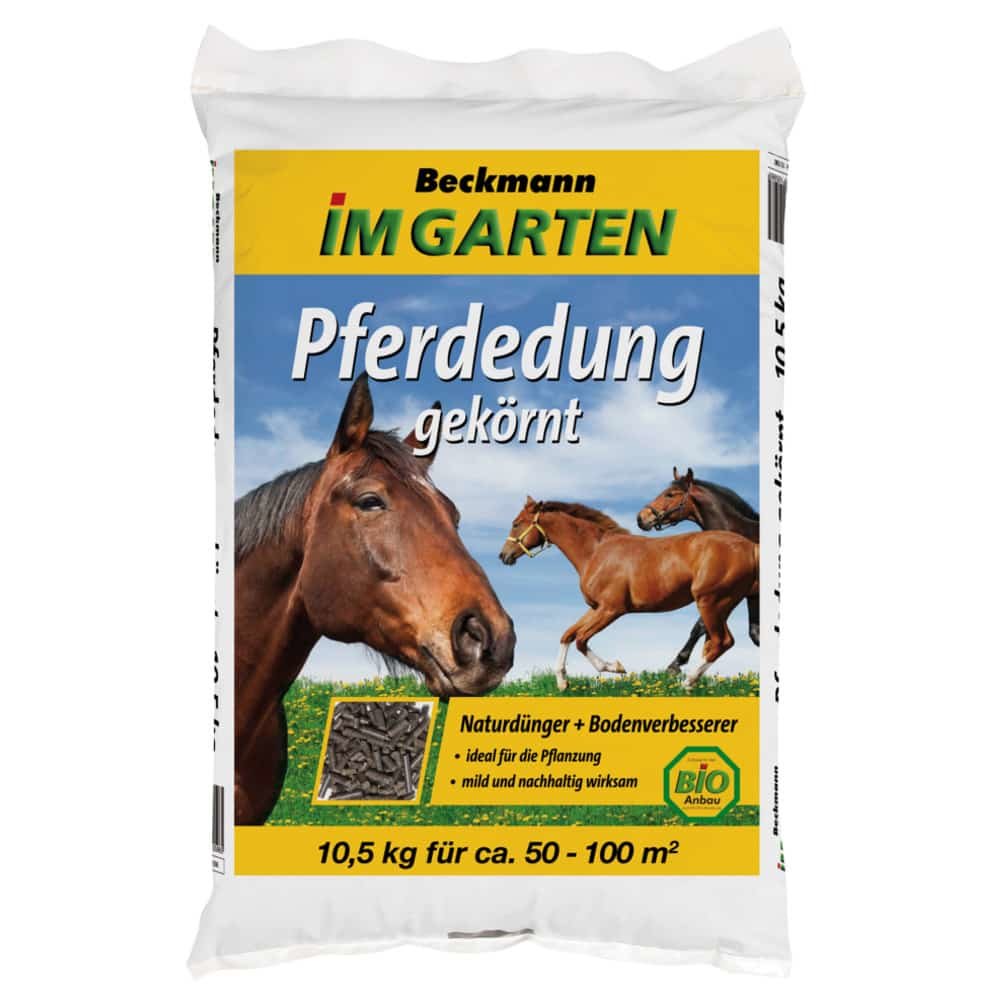 Koňský hnůj granulovaný 10,5 kg vhodný pro cca 50-100 m² BIO pěstování