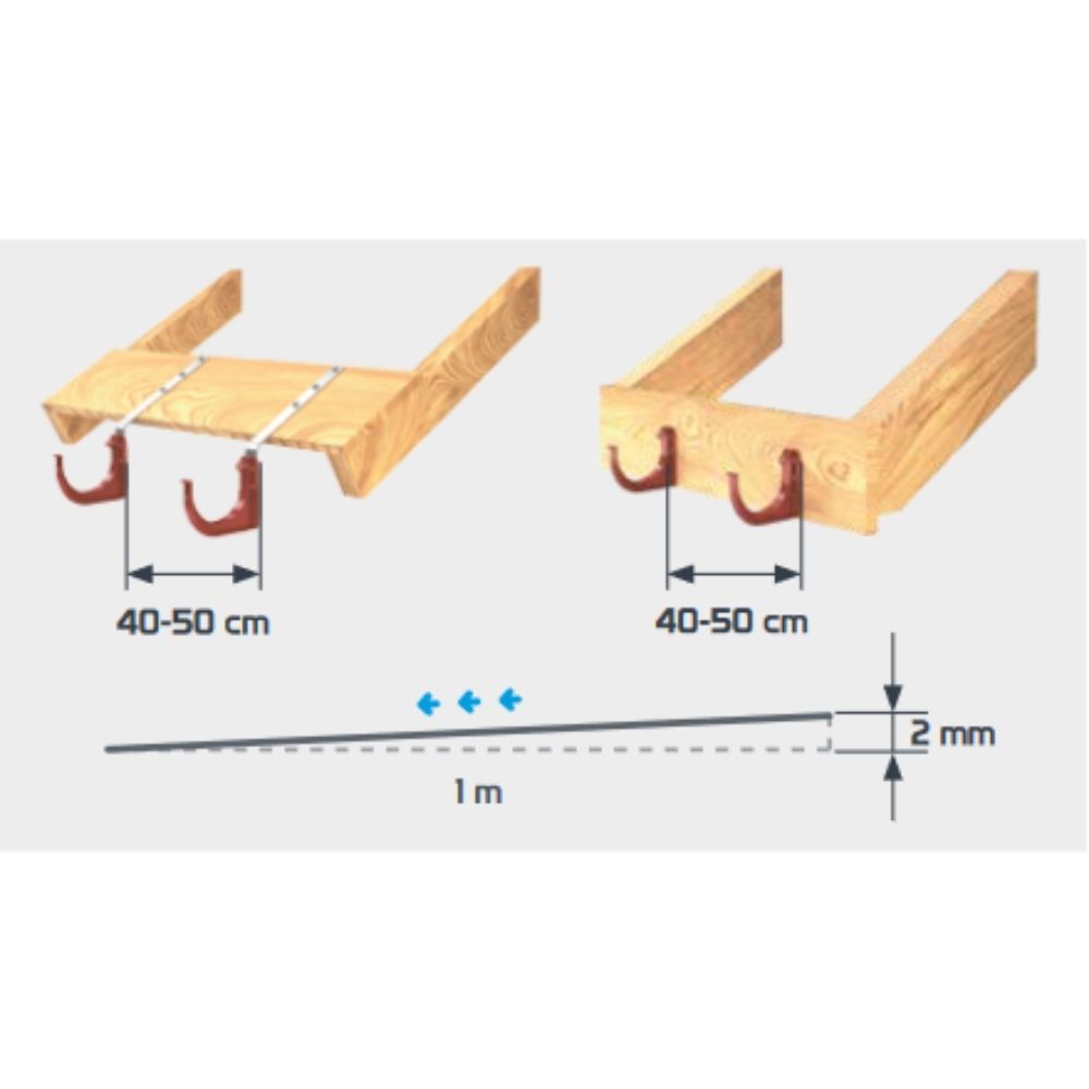 Háček pro PVC závěs (kov) 120mm-6